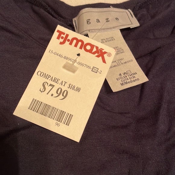 Navy blue knotted crop top - Picture 3 of 4